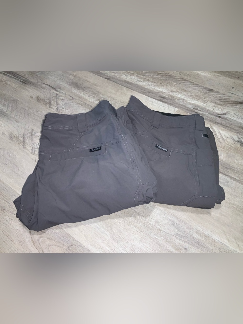 (Bin 30) TRUEWERK Men’s Gray Work Pants, Size W38 L32